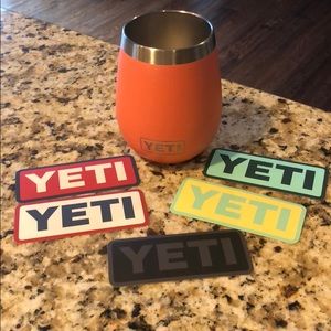 coral yeti wine tumbler